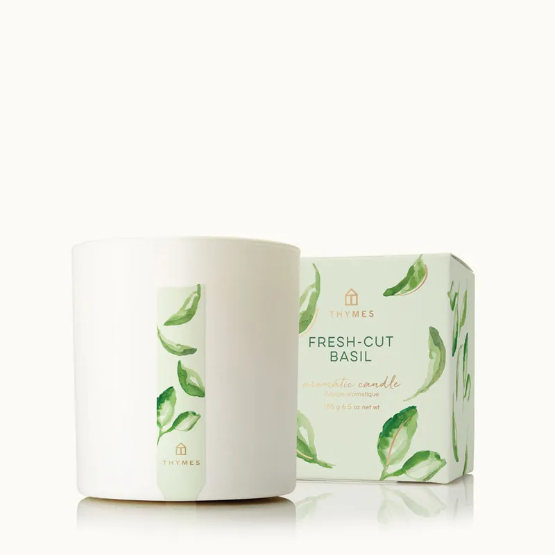 THYMES FRESH-CUT BASIL POURED CANDLE