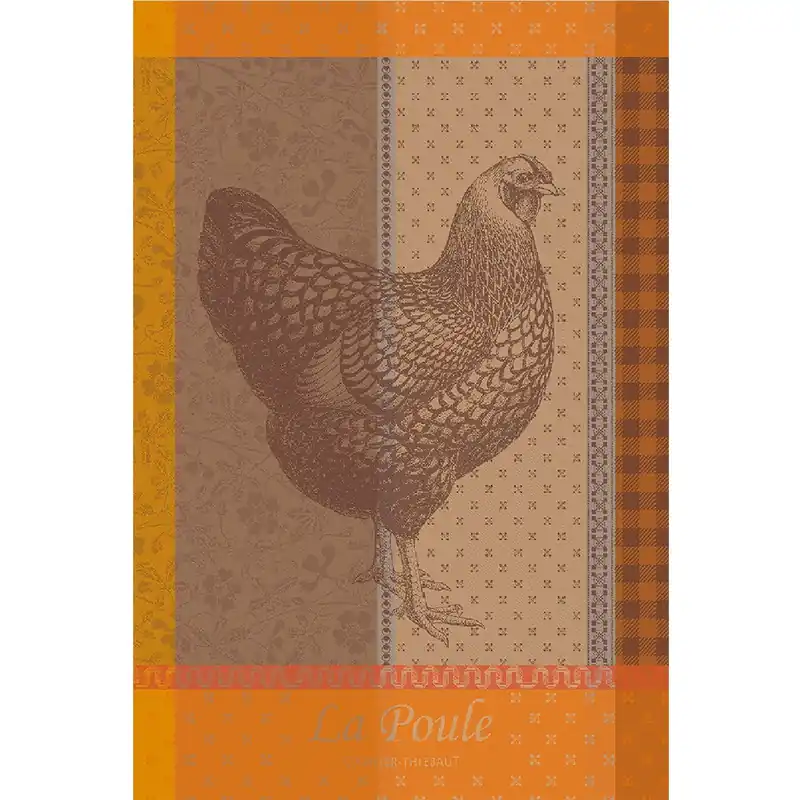 GARNIER-THIEBAUT FRANCE LA POULE ROUSSE KITCHEN TOWEL
