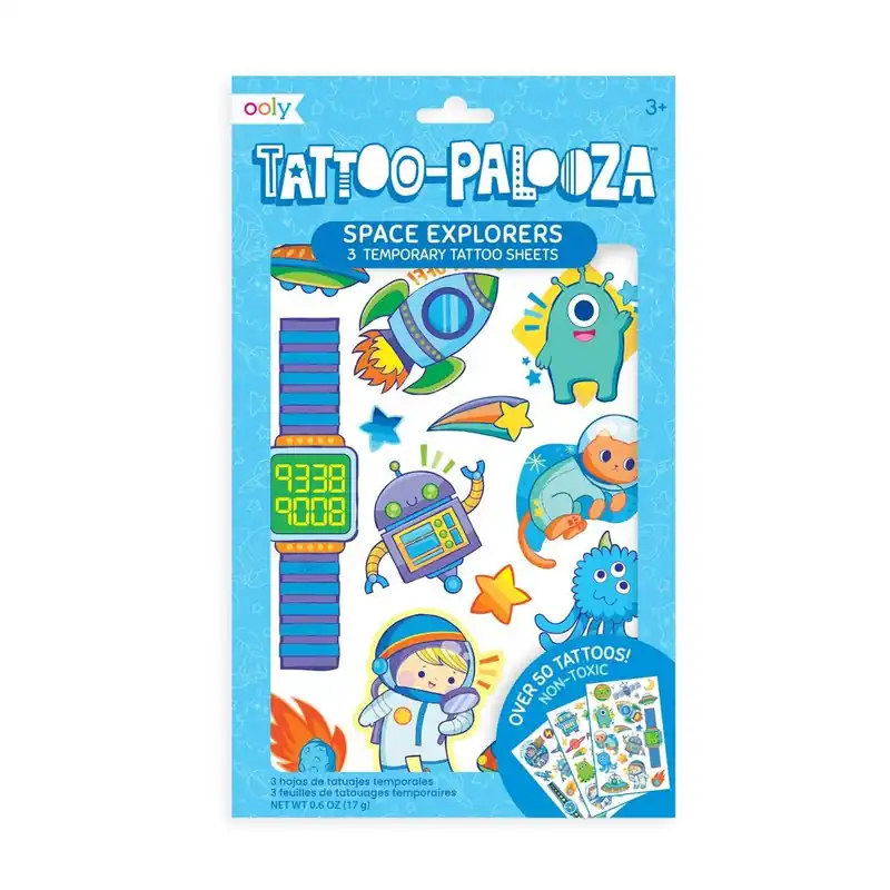 OOLY TATTOO PALOOZA TEMPORARY TATTOOS - SPACE EXPLORER