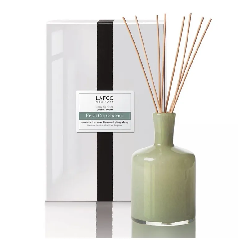LAFCO FRESH CUT GARDENIA SIGNATURE REED DIFFUSER + FILL ( +16 REEDS)
