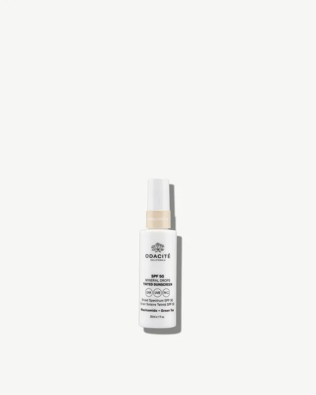 SPF 50 Mineral Drops Tinted Sunscreen - Odacité