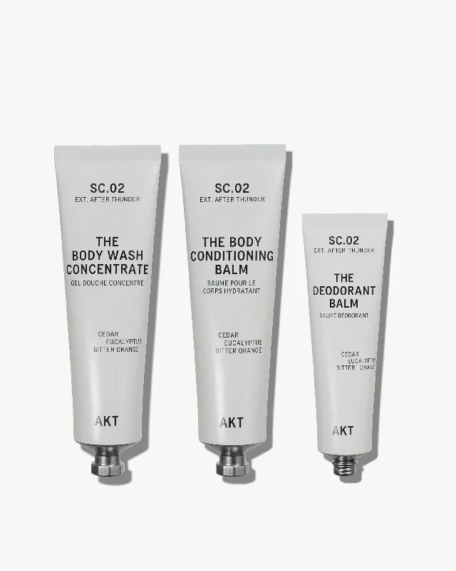 AKT SC.02 After Thunder Body Care Trio: The Deodorant Balm x The Body Conditioning Balm x The Body Wash Concentrate