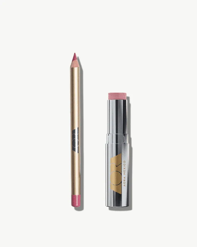 Soft Rosa Lip Duo - Aora Makeup