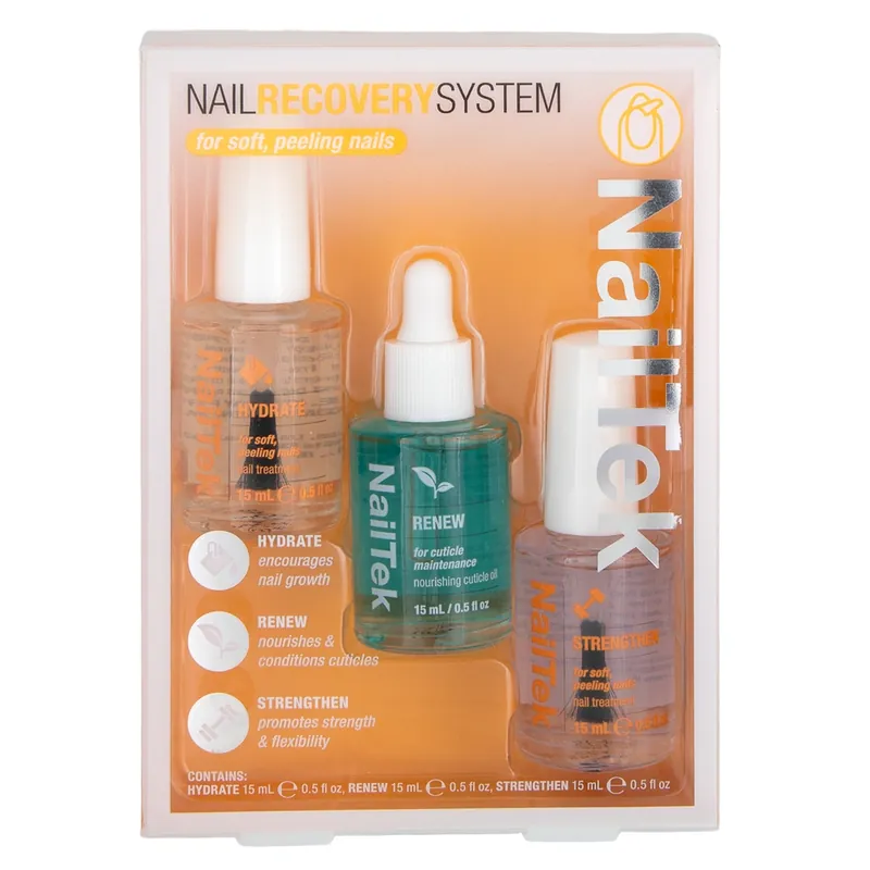 Nail Tek Nail Recovery System - For Soft, Peeling Nails 3piece