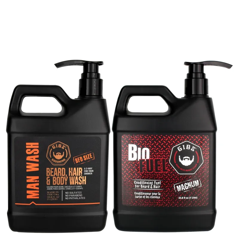 GIBS Grooming Man Wash & Bio Fuel Conditioner Duo 33.8 oz 2piece