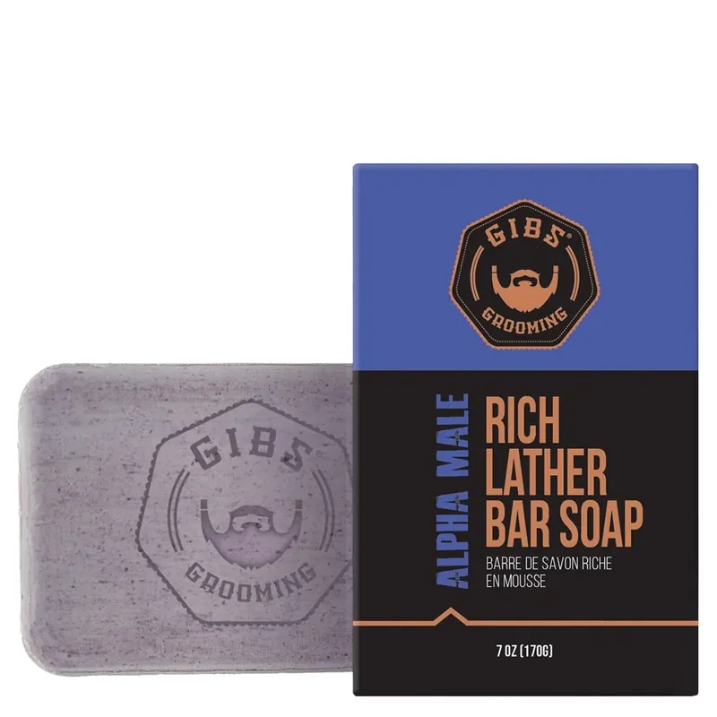 GIBS Grooming Alpha Male Rich Lather Bar Soap 7oz