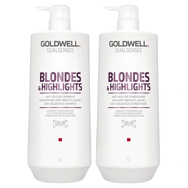Goldwell Dualsenses Blondes & Highlights Shampoo & Conditioner Set 33.8 oz 2piece