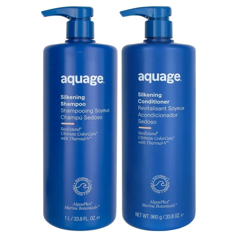 Aquage Silkening Shampoo & Conditioner Duo 33.8 oz 2piece