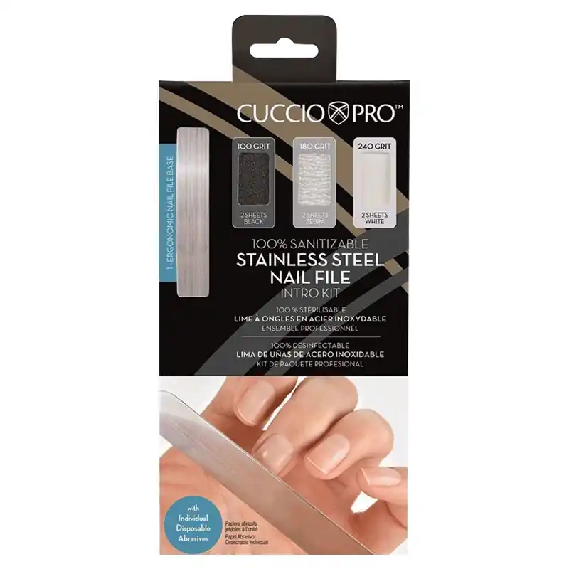 Cuccio Naturale Stainless Steel Nail File Intro Kit 7piece