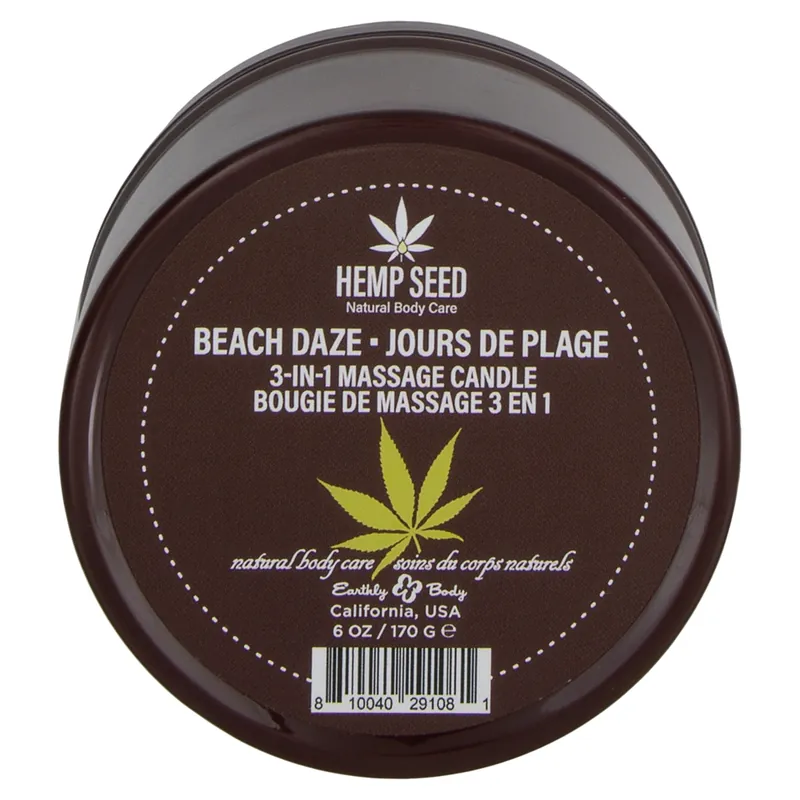 Earthly Body Hemp Seed 3-in-1 Massage Candle