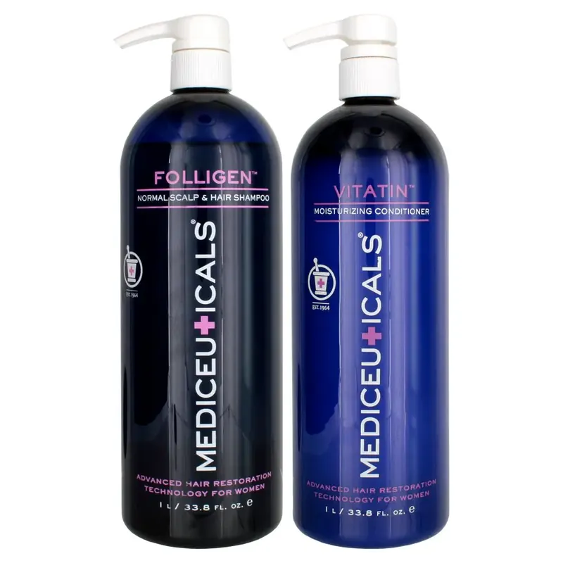 MEDIceuticals Folligen Normal Shampoo & Vitatin Moisturizing Conditioner Duo 33.8 oz 2piece