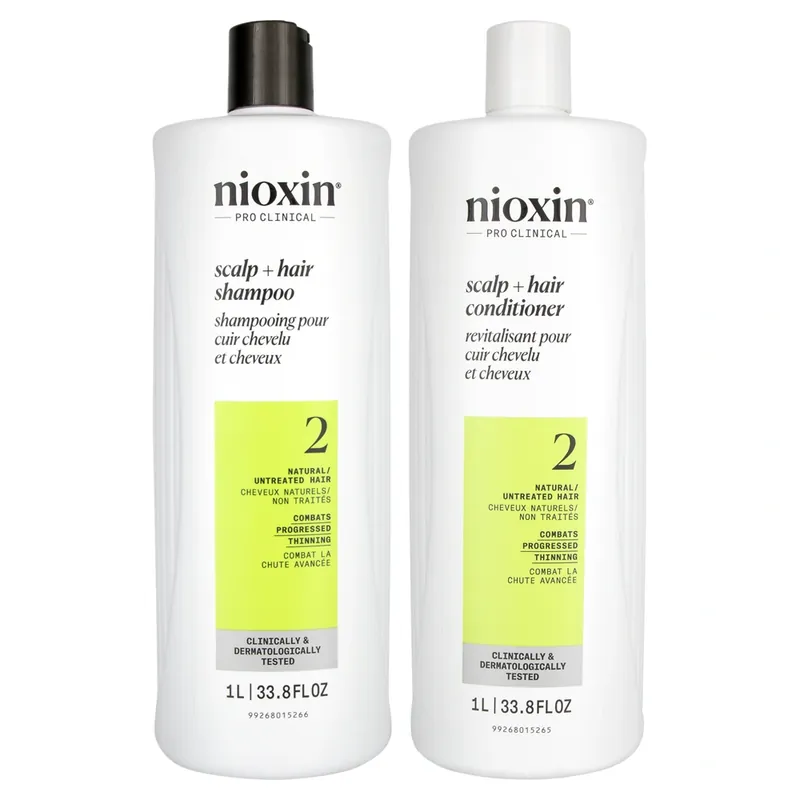 Nioxin Pro Clinical System 2 Shampoo & Conditioner Set 33.8 oz 2piece