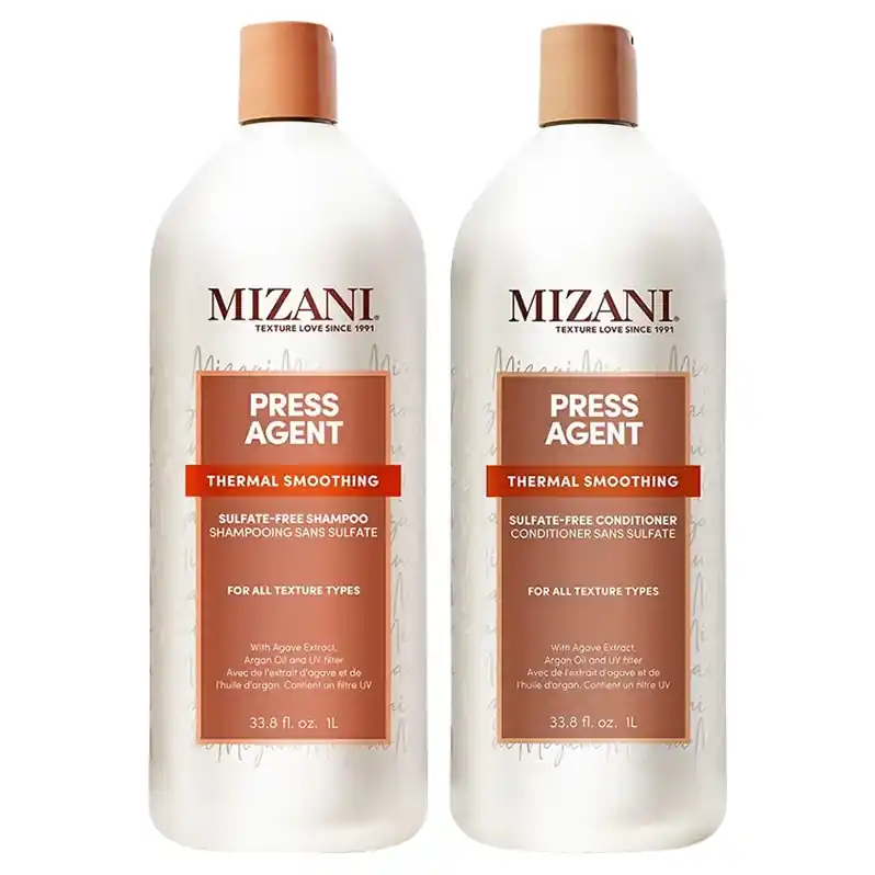 Mizani Press Agent Thermal Smoothing Sulfate-Free Shampoo & Conditioner Duo 33.8 oz 2piece