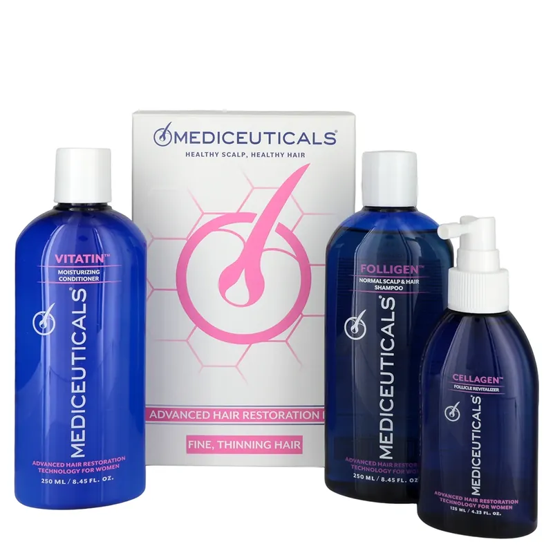 MEDIceuticals Women's Advanced Hair Restoration Kit for Fine, Thinning Hair 3piece