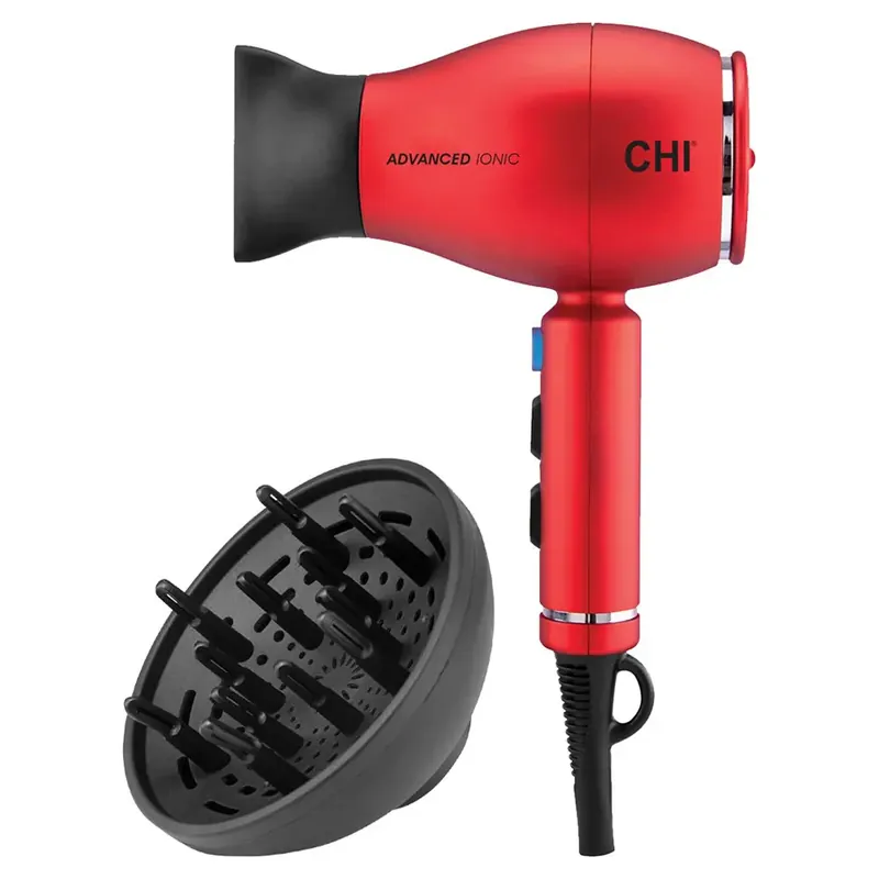 CHI 1875 Series Advanced Ionic Compact Hair Dryer Red 3piece