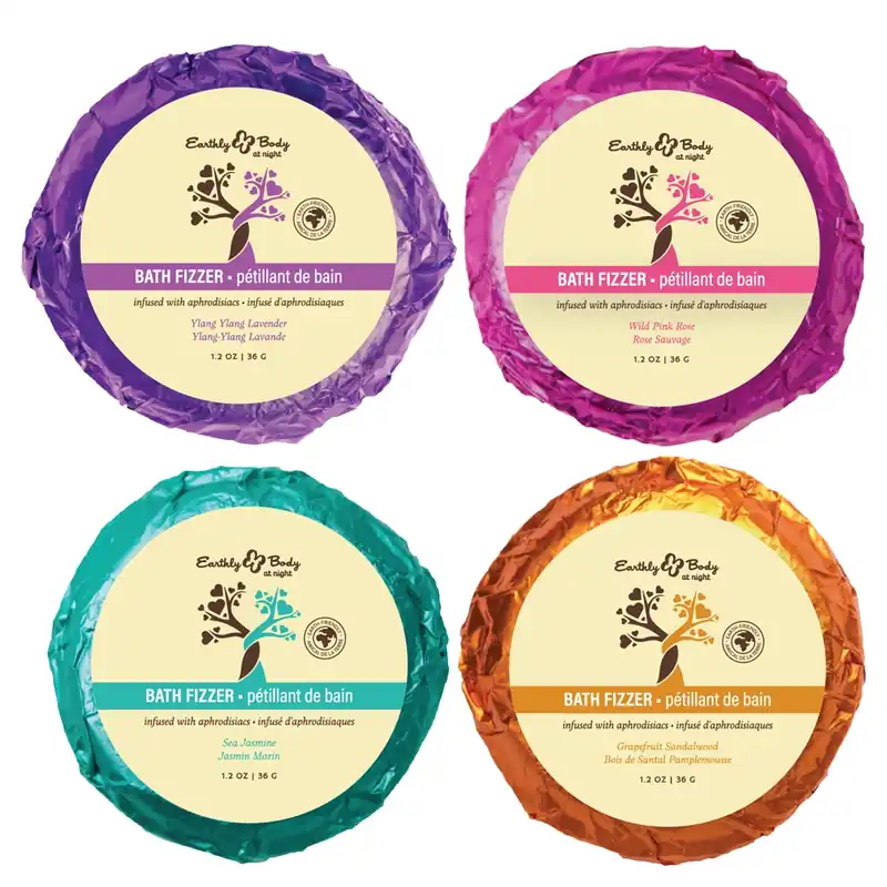 Earthly Body At Night Bath Fizzer Aphrodisiac Collection Set 4piece