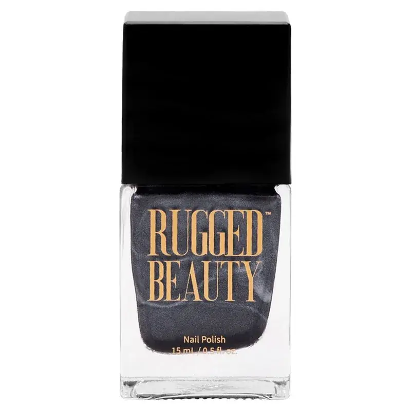 Rugged Beauty Nail Polish - New Year's Eve Kiss Gunmetal 0.5oz