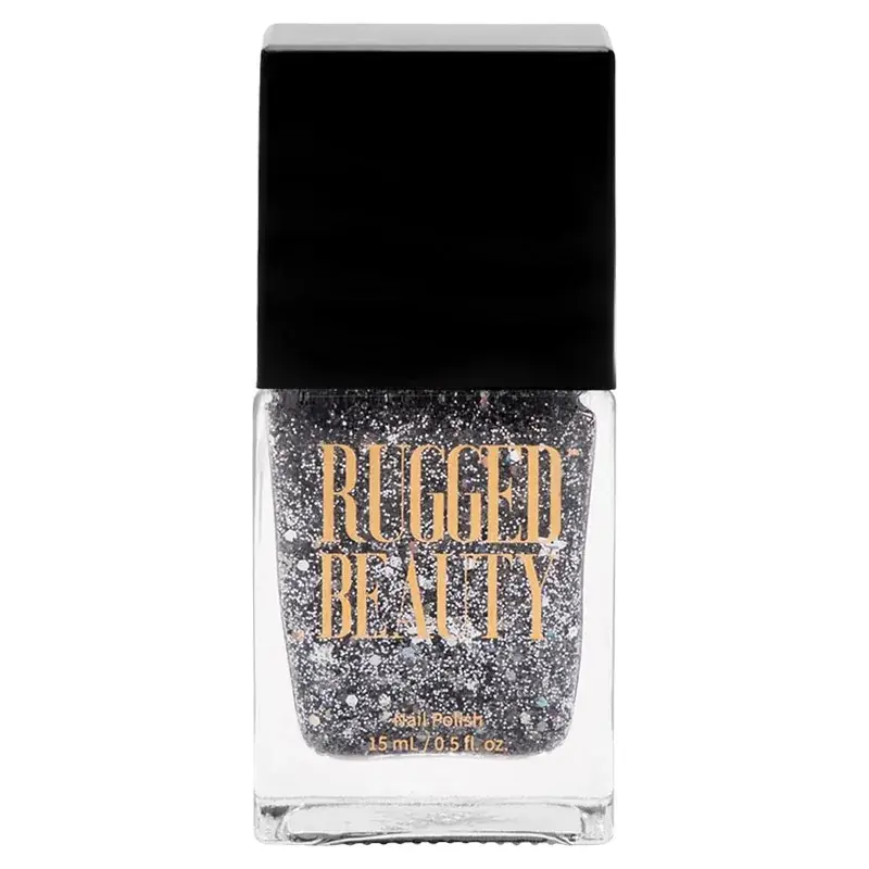 Rugged Beauty Nail Polish - Ball Drop Silver Glitter 0.5oz