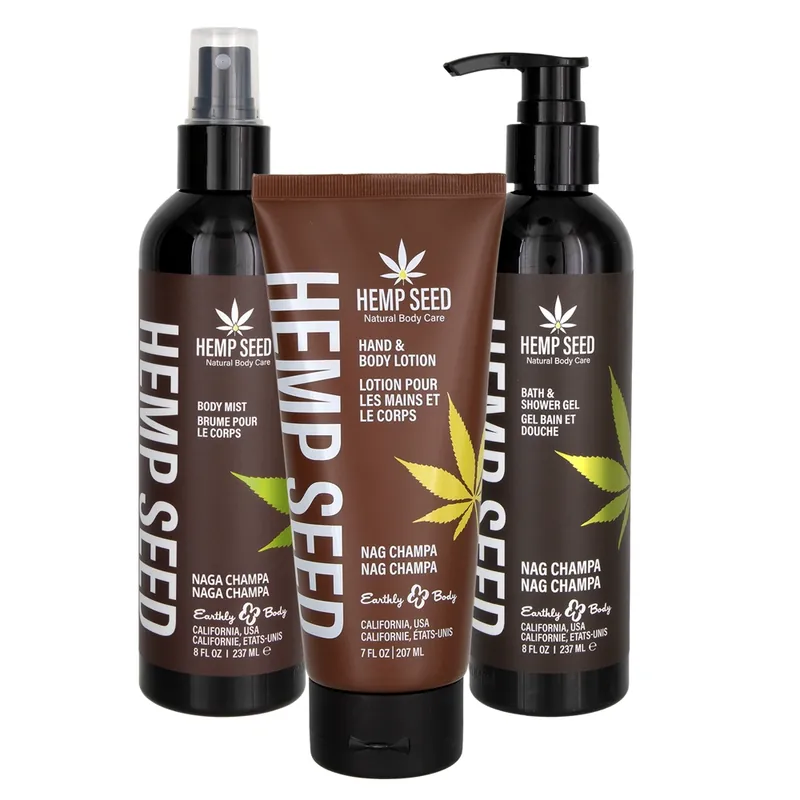 Earthly Body Hemp Seed Nag Champa Bundle