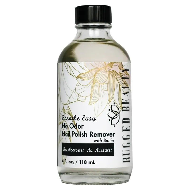 Rugged Beauty Breathe Easy No Odor Nail Polish Remover with Biotin 4oz