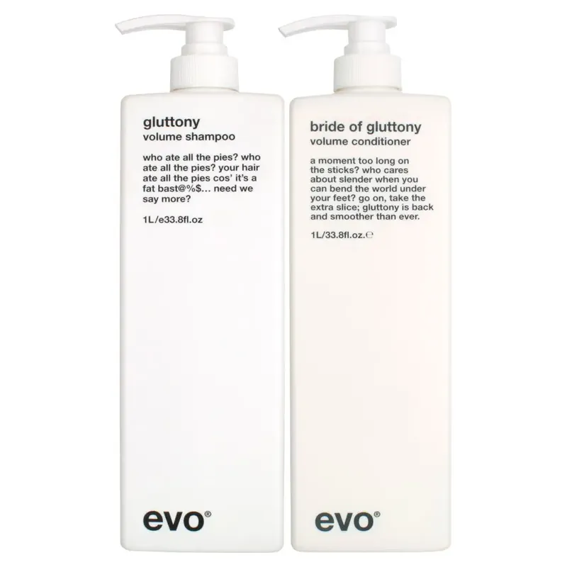 Evo Gluttony Shampoo & Bride of Gluttony Conditioner Duo 33.8 oz 2piece