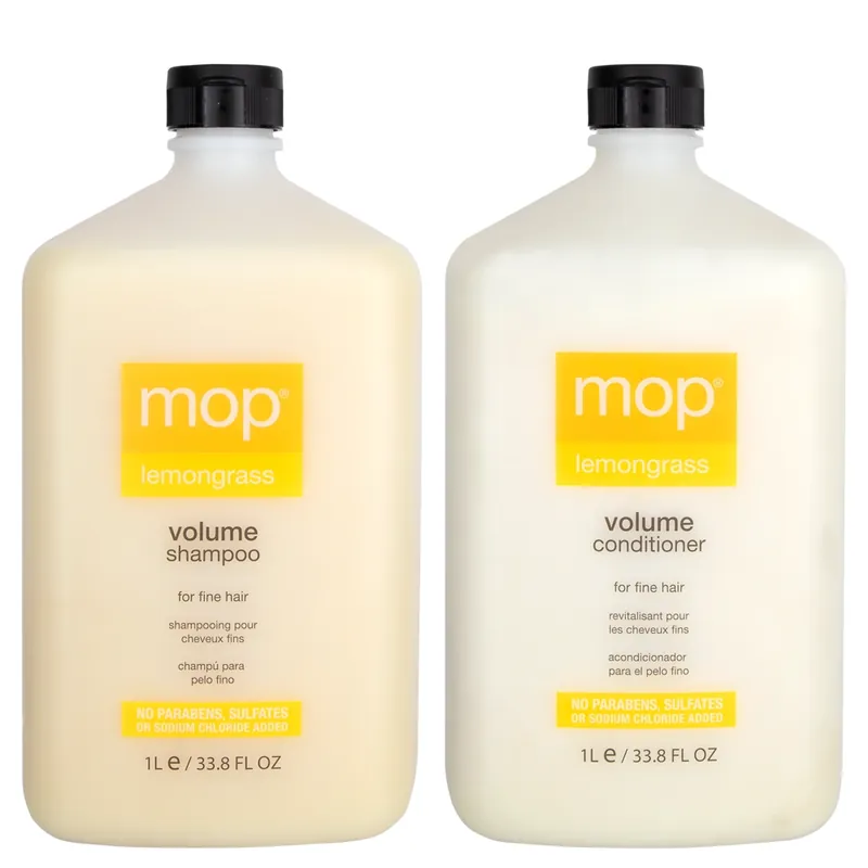 MOP Lemongrass Volume Shampoo & Conditioner Liter Duo 33.8 oz 2piece