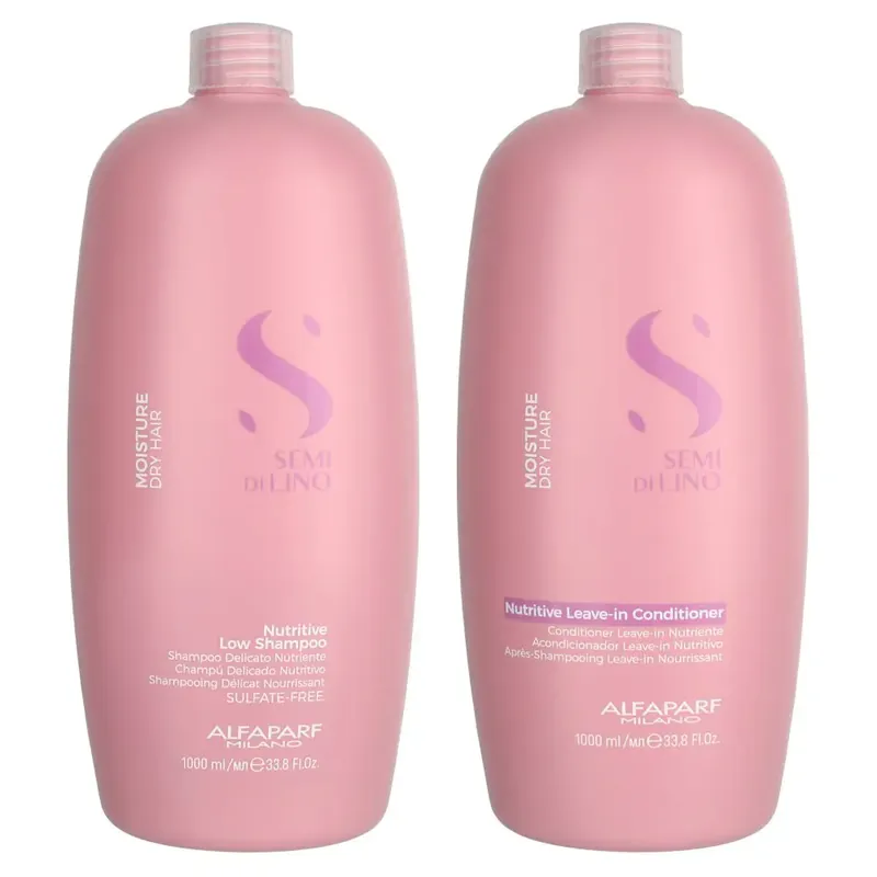 Alfaparf Semi di Lino Moisture Nutritive Shampoo & Leave-in Conditioner 33.8 oz 2piece