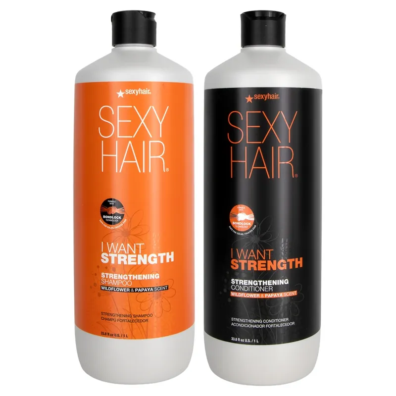 Sexy Hair I Want Strength Strengthening Shampoo & Conditioner Set 33.8 oz 2piece