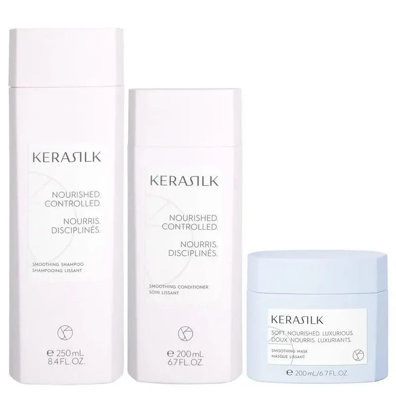 Kerasilk Smoothing Shampoo, Conditioner & Mask Trio