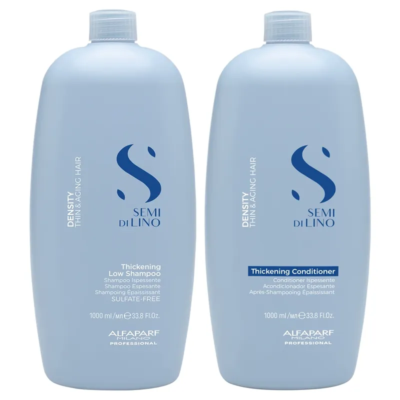 Alfaparf Semi di Lino Density Thickening Low Shampoo & Conditioner Duo 33.8 oz 2piece