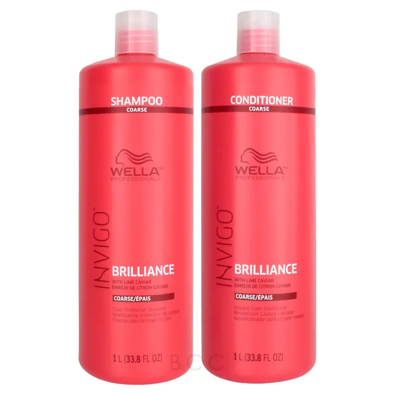 Wella Invigo Brilliance Color Protection Shampoo & Conditioner Set 33.8 oz Coarse 2piece