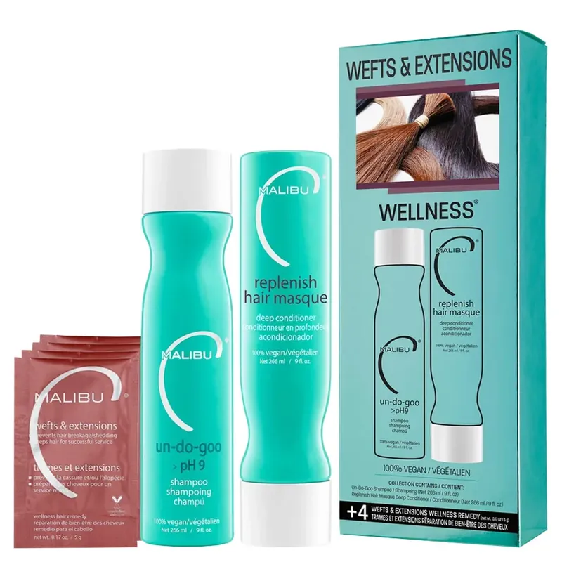 Malibu C Wefts & Extensions Wellness Collection 1kit