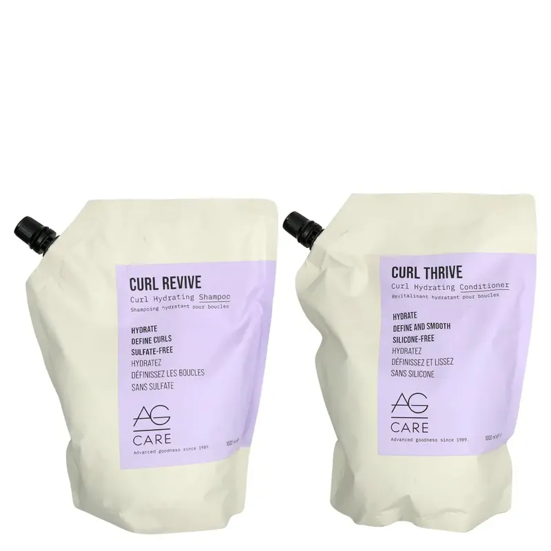 AG Care Curl Revive Shampoo & Thrive Conditioner Duo 33.8 oz Refill 2piece