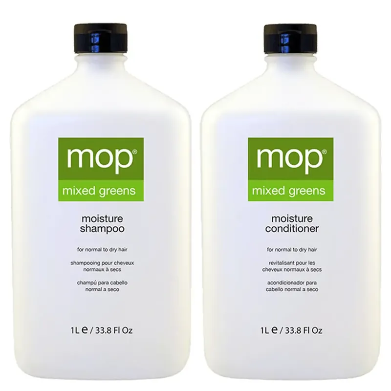 MOP Mixed Greens Moisture Shampoo & Conditioner Liter Duo 33.8 oz 2piece
