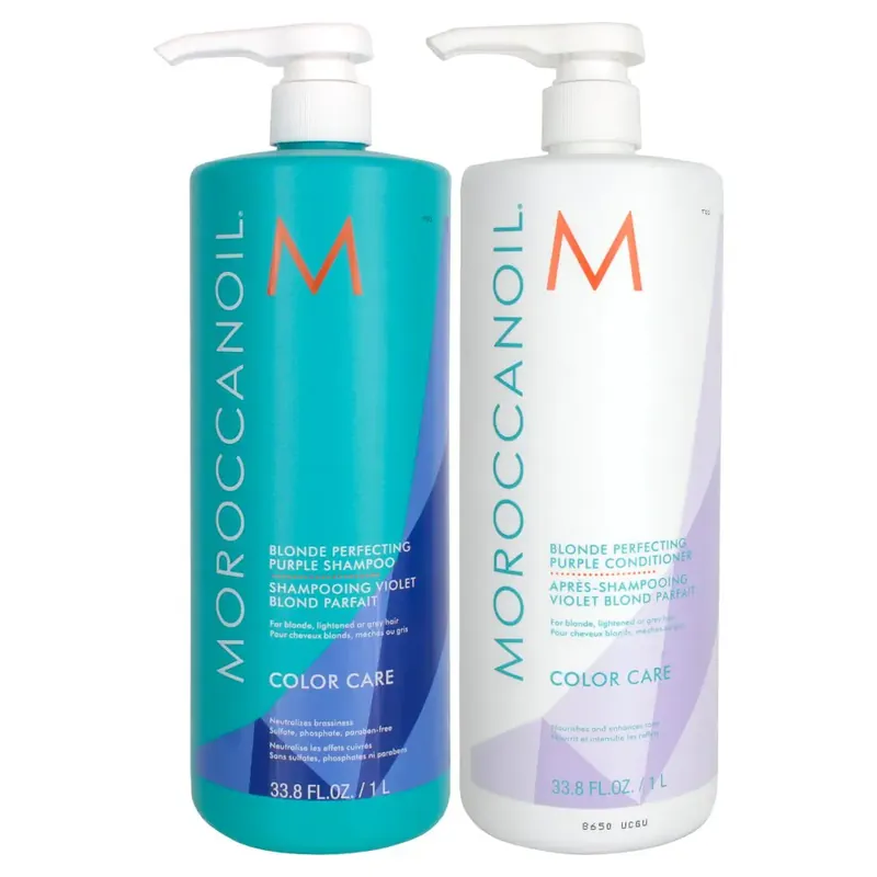 Moroccanoil Blonde Perfecting Purple Shampoo & Conditioner Duo 33.8 oz 2piece