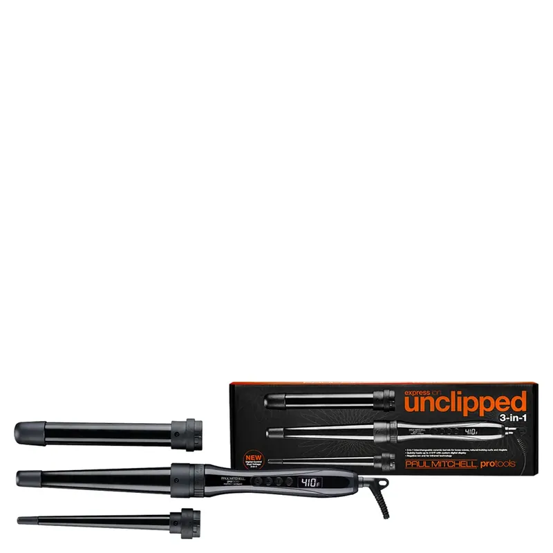 Paul Mitchell Pro Tools Unclipped 3-In-1 Ceramic Interchangeable Curling Wand 1kit