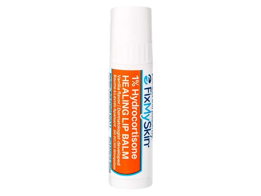 FixMySkin 1% Hydrocortisone Healing Lip Balm – Vanilla (formerly known as FixMySkin Healing Lip Balm Vanilla with 1% Hydrocortisone) 0.15 fl oz