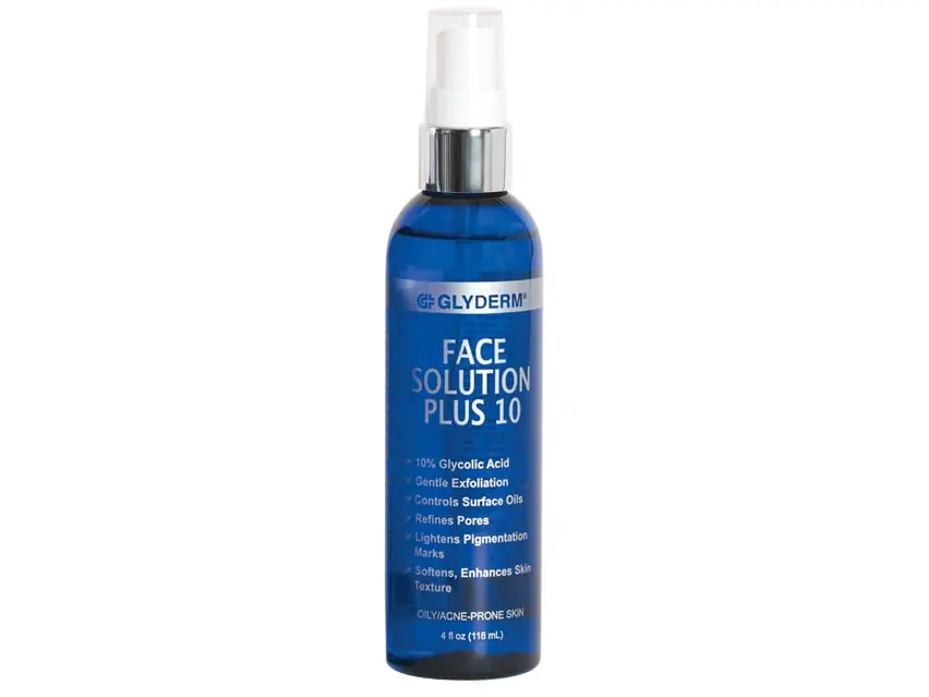 GlyDerm Face Solution Plus 10% 4 fl oz / 118 ml