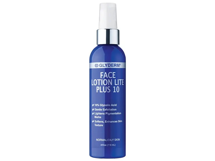 GlyDerm Face Lotion Lite Plus 10% 4 fl oz / 120 ml