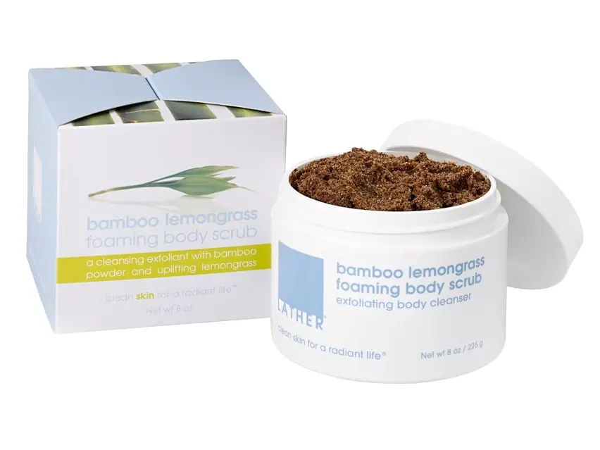 LATHER Bamboo Lemongrass Foaming Body Scrub 8 oz