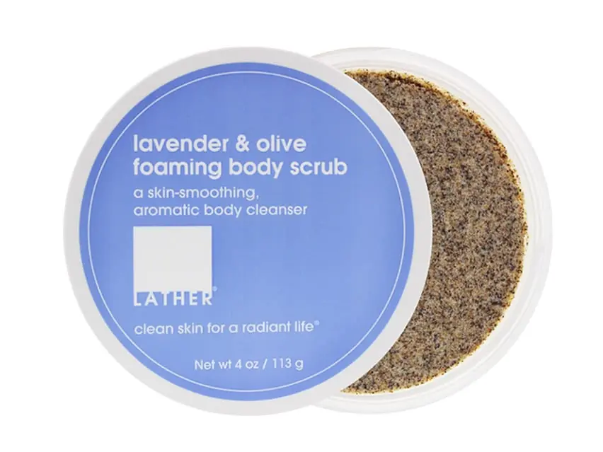 LATHER Lavender & Olive Foaming Body Scrub 4 oz