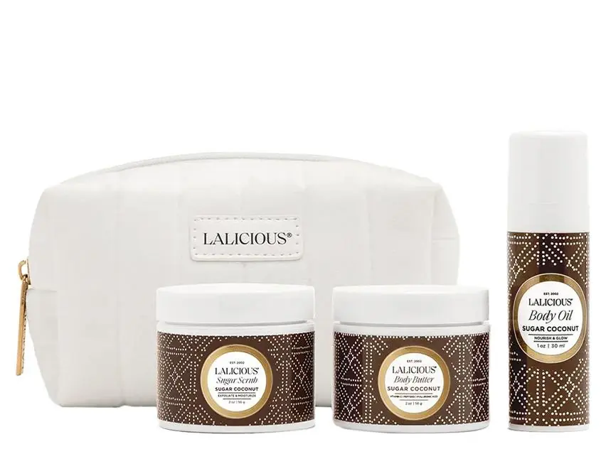 LALICIOUS Glow On The Go Travel Collection Travel Set