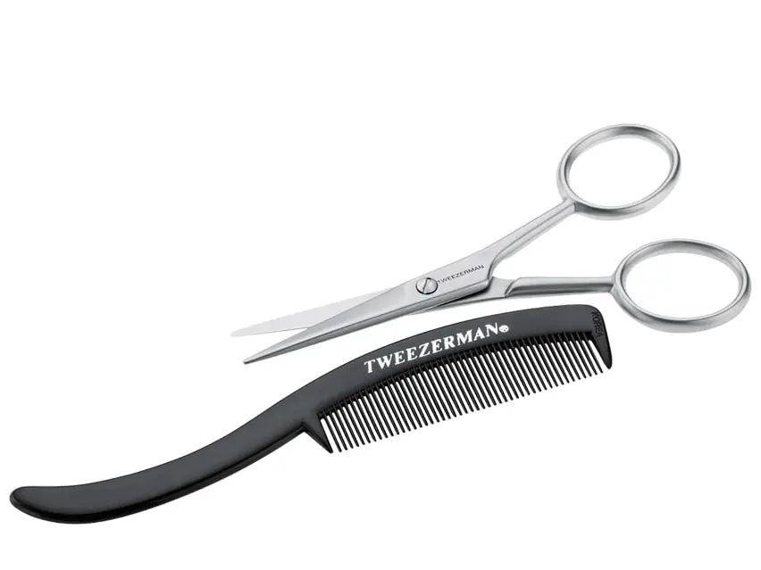 Tweezerman Moustache Scissors & Comb 2-Piece Set