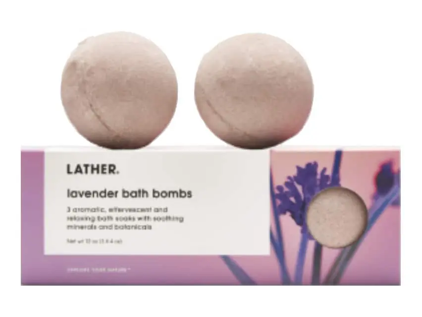 LATHER Lavender Bath Bombs 3-Piece Set