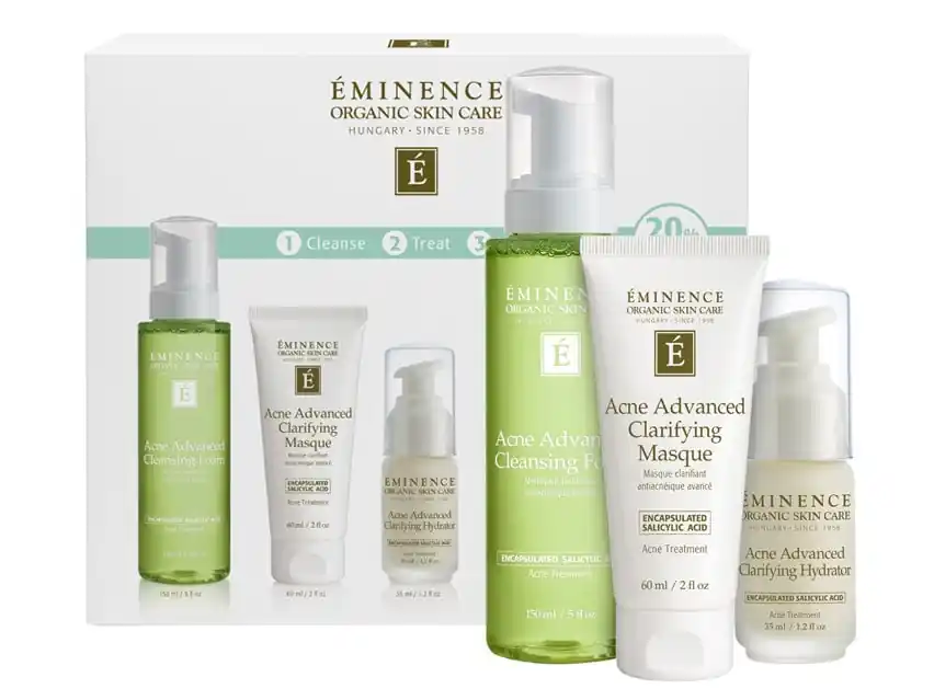 Eminence Organics Acne Advanced Treatment System 3-Piece Set