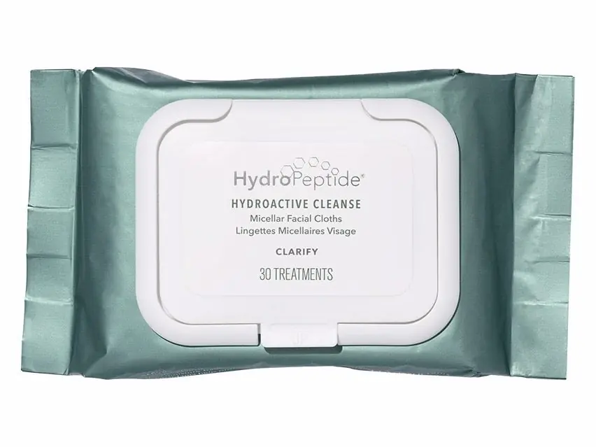 HydroPeptide HydroActiv Cleanse Micellar Facial Towelettes 30 Wipes