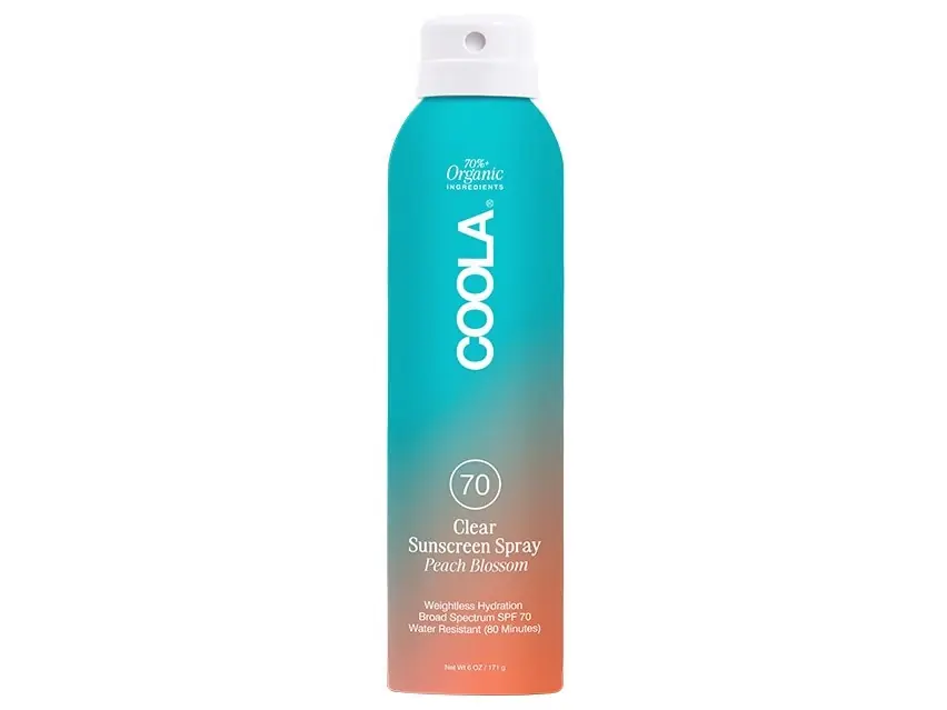 COOLA Organic Classic Body Sunscreen Spray SPF 70 - Peach Blossom 6.0 fl oz
