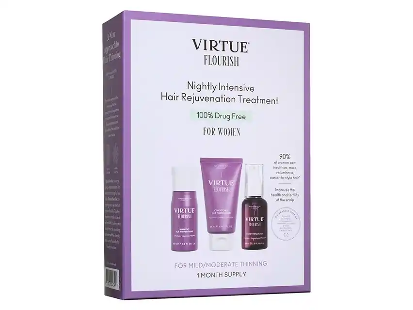 VIRTUE Flourish Nightly Intensive Hair Rejuvenation Treatment Set 3-Piece Set