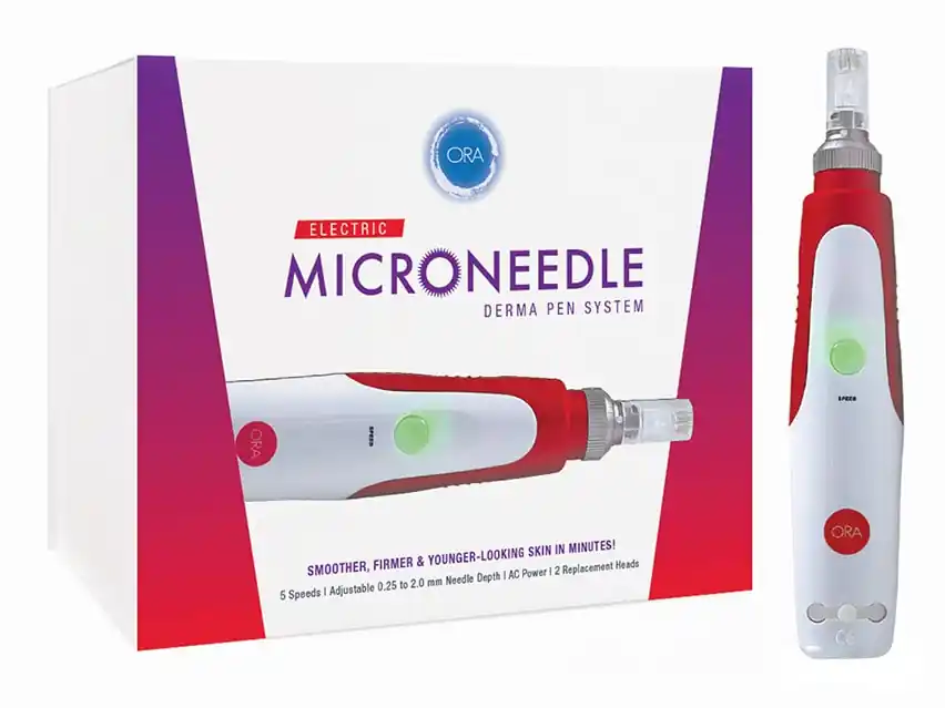 ORA Electric Microneedle Roller Derma Pen System - Corded 5-Piece Set