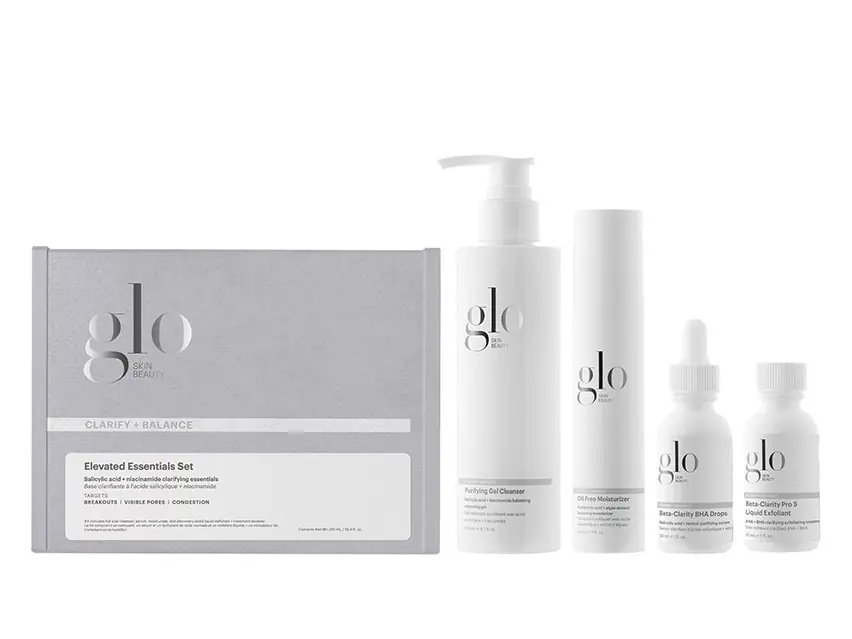 Glo Skin Beauty Clarify and Balance Elevated Essentials Set (formerly known as Glo Skin Beauty Clarify + Balance Elevated Essentials Set) 4-Piece Set